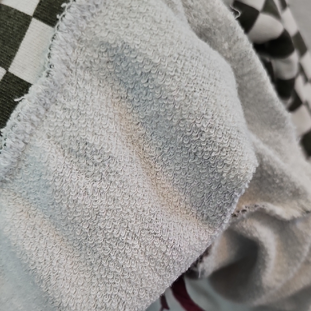 BURU Checkered Green and White Women's Crew Neck Crop Sweater Womens XL - Picture 6 of 7